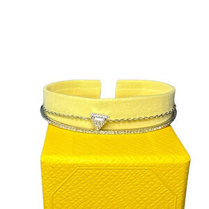 Swarovski Ortyx bracelet Triangle cut, Pavé Large Bracelet